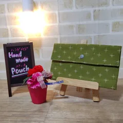 隠しマチあり御朱印帳入れ ハンドメイド ポーチ