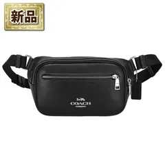 コーチ COACH ボディバッグ/ウエストポーチ エリアス ベルト バッグ CJ507 SVDTV 2025 SS ブラック ペブルレザー シルバー金具