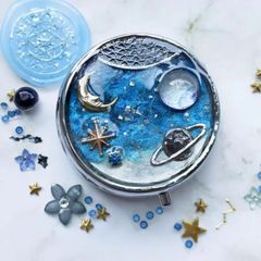 ギャラクシーピルケースver.4　ハンドメイドピルケース　ハンドメイドレジン　レジンピルケース　小物入れ　宇宙