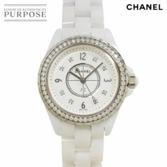 シャネル CHANEL J12 33mm H3110 ダイヤベゼル レディース 腕時計 8Pダイヤ ホワイト セラミック クォーツ ウォッチ 90283073