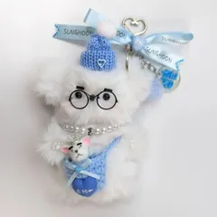 ENHYPENソンフンがモチーフのモールドールチャーム　ENHYPEN　ソンフン　犬　モールドール　モールドールチャーム　モールドールキーホルダー　キーホルダー　キーリング　キーチェーン　チャーム　ぬいぐるみ　韓国　ふわふわ　推し活　推し活グッズ　モール人形