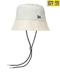 【ムラスポ公式】新品 NEW ERA ニューエラ ハット 帽子 バケット01 セーラーブリム Sailor Brim Cord Strap Bucket ベーシック クロームホワイト 14109568