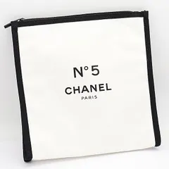 美品 シャネル N゜5 ポーチ 小物入れ ノベルティ 白×黒 スクエア IKE 