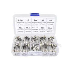 新品 72個6×30mm ガラス管 ヒューズ 速ブローガラス管ヒューズ250V ファストブローグラスヒューズク 05 A 1 A 2 A 3 A 5 A 10 A 15 A 20 A 30 A ヒューズ ミニ管 ヒューズ ファストブロータイ