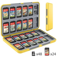 【新着商品】Switchゲームカードケース 24枚 switch ゲームカードケース スイッチ専用 ゲームカード収納ケース (yellow)… 1