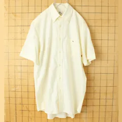 90s 00s フレンチラコステ Lacoste 半袖 ボタンダウンシャツ イエロー メンズL相当 ヨーロッパ古着　050725ss19