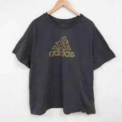 XL/古着 アディダス adidas 半袖 ブランド Tシャツ メンズ ビッグロゴ 大きいサイズ コットン クルーネック 濃グレー 25jun06 中古