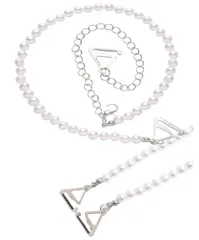 [S.fields.inc] ブラストラップ ランジェリーストラップ 金具 肩ずれ防止 ブラジャー肩紐 (フェイクパール) [フェイクパール]