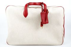 【美品】HERMES エルメス ヴィクトリア50 ボストン ハンドバッグ レッド キャンバス×レザー【ST37】