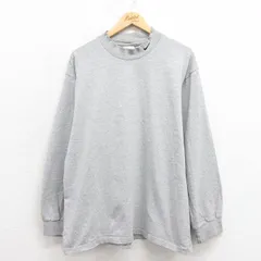 L/古着 ナイキ NIKE 長袖 ビンテージ Tシャツ メンズ 00s ワンポイントロゴ モックネック ハイネック グレー 霜降り 25oct23 中古