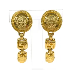 良好 Gianni Versace ジャンニヴェルサーチ  イヤリング  ゴールドカラー 3連 メデューサ GP レディース　240001086365のサムネイル