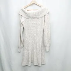 ◇ ⊇ SAISON DE PAPILLON セゾンドパピヨン 長袖 ミニ丈 ワンピース サイズM ホワイト系 レディース E  【1503060000106】