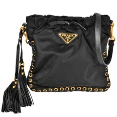 PRADA プラダ ノベルティ ナイロン ワン ショルダーバッグ プラダ PRADA ReNylon 前ポケット付き ファスナーショルダー