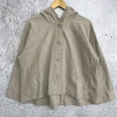 Samansa Mos2 サマンサモスモス 綿麻 フード ジャケット ベージュ Fサイズ 〇□