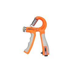 ハンドグリップ 握力 トレーニング 筋トレ 握力強化 可変式 10kgから60kg 負荷調整式 器具 リハビリ 回数 カウンター付き オレンジ