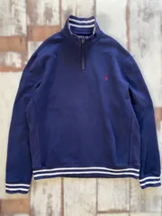 ヴィンテージ　Polo by Ralph Lauren ハーフジップ スウェット　XL ネイビー　古着