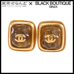 シャネル CHANEL ココマーク イヤリング 99A ゴールドxブラウン メタル グリポア GP レディース ヴィンテージ 101799585