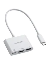新品 エレコム USB-C ハブ ドッキングステーション 3in1 PD100W USB-A（7.5W供給 スマホ充電対応） HDMI 4K対応 高速データ転送 5Gbps ホワイト DST-W12