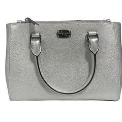 ♪2904 マイケルコース MICHAEL KORS シルバー 2WAY BAG EST 1981 中古 美品