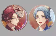 【中古】バッジ・ピンズ [単品] 東里環＆美波天弥 描きおろし缶バッジ2個セット 「Switchソフト 花笑む彼と ＆ bloom アニメイト限定セット」 同梱特典