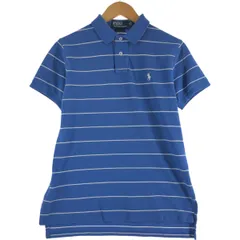 古着 ラルフローレン Ralph Lauren POLO by Ralph Lauren CUSTOM FIT 半袖 ボーダー ポロシャツ メンズM相当/eaa553506