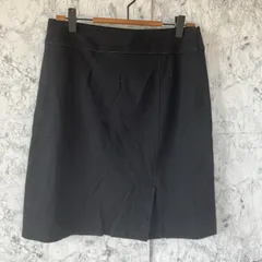 KUMIKYOKU クミキョク　組曲　タイトスカート　【3】　黒　ブラック　スリット　膝丈　薄手　裏地あり　かわいい