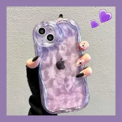 iPhone 14ケース かわいい うねうねスマホケース うねうねスマホケース iPhone14 ケース おしゃれ 韓国 可愛い レンズ周りが 丸っこくて かわいい うねうねスマホケース うねうねスマホケース オシャレ 薄型 スマホケース パープル/紫 354