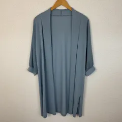 Anna Nicola アンナニコラ ロングカーディガン ブルーグレー 38サイズ レディース 古着