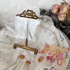 French Antique ミニガラス リボンフレーム フランスアンティーク