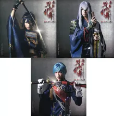 【中古】紙製品(男性) 紅組Ver. 刀剣男士 カスタムジャケットカード(3枚組) 「CD 舞台『刀剣乱舞』虚伝 燃ゆる本能寺 オリジナル・サウンドトラック」 初回限定特典