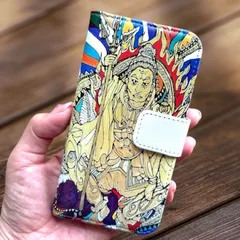 【受注生産】iPhone16対応　毘沙門天のiPhone＆スマホケース　レザー手帳型