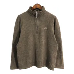 THE NORTH FACE ノースフェイス ハーフジップ フリースジャケット アウトドア ブラウン (メンズ L) 中古 古着 S4071