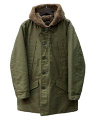 ヒューストン HOUSTON B-9 FLIGHT COAT フライト コート ファー 裏キルティング ジップアップ ミリタリー アウター ジャケット 緑 サイズ 40R ジャケット 無地 カーキ 104MT-1442
