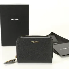 極美品 サンローラン パリ YSL リヴゴーシュ レザー 二つ折り 財布 ラウンドファスナー ウォレット 人気 メンズ レディース TET 0829-T17【中古】のサムネイル