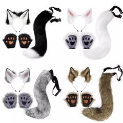 ケモノ着ぐるみリアルファースーツ コスプレkigurumi 　fursuit コスチュームコスプレパーティーイベント　3点セット