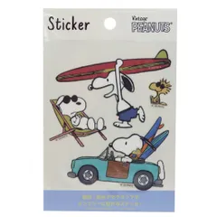 【メール便】スヌーピー デコレーション シール 耐熱耐水 ステッカー サーフィン ピーナッツ キャラクター プレゼント 男の子 女の子 ギフト