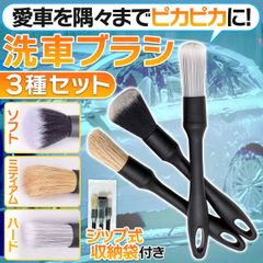 車用ブラシ 洗車ブラシ 洗車グッズ カー用品 傷つかない ロング トラック 筆 セット ホイール ボディ用 ディテール 豚毛 柔らか バイク 車内 便利 収納袋付き