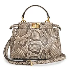【ようこ様】専用 FENDI ピーカブー セレリア ミニ パイソン フェンディ ミニピーカブー セレリア レザー×パイソン 2WAY