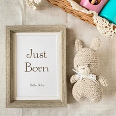 (simple.font A マンスリーカード　月齢カード　シンプル　足形　L判可能