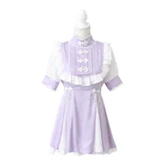 夢展望公式 [新品未使用] チャイナ風ヨークワンピース [ラベンダー] 他カラー別ページ有 dearmylove ワンピース ブラウス・シャツワンピース（半袖） 535487-02