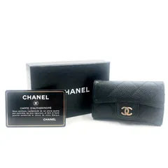 ■外観美品■訳あり■CHANEL シャネル　マトラッセ　キャビアスキン　キーケース　6連(うち金具1つ欠品) ブラック×内側ブラウン　ゴールド金具　イタリア製　シリアルシールあり　16番台　ブティックシールあり　2012年ブティック購入品　ギャランティーカード