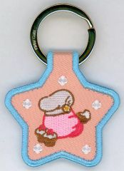 [중고] 키홀더 커비(뒤쪽) [별의 커비 커비 카페 오시마 자수 키홀더 2]