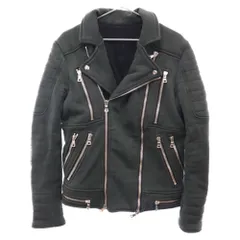 BALMAIN (バルマン) 15AW アドニスバラン ダブルジッパースウェットバイカージャケット W5HJ263C665 カーキのサムネイル