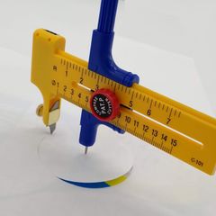 サークル円切りカッター コンパスカッター (1cm～15cm 対応) STRAZAR 替え刃6枚付属