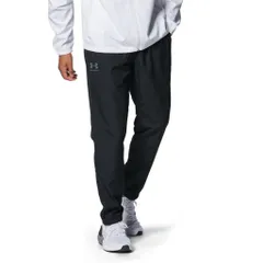 アンダーアーマー UAスポーツスタイル ウインド パンツ メンズ 25SS ブラック×ピッチグレー(1364317) トレーニング ロングパンツ