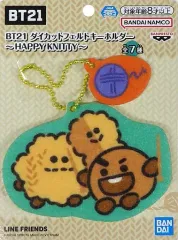【中古】キーホルダー SHOOKY(シュガ) 「BT21 ダイカットフェルトキーホルダー ～HAPPY KNITTY～」
