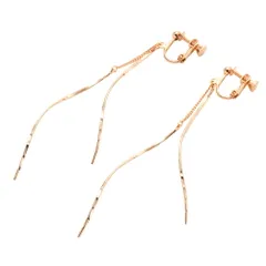 【ピンクゴールド × イヤリング】[Cream dot. クリームドット公式] イヤリング レディース ロング ツイスト アクセサリー メタル バー 銀 金 デイリー 結婚式 ファッション雑貨 ギフト 大人 女性 