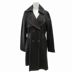 バルマン BALMAIN ラムレザーコート ダブルジャケット ひざ丈 11 M 黒 ブラック /FF 0916  ■GY09のサムネイル