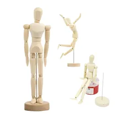 新品 [MoZoo] デッサン人形 モデル 人 ドール 木製人形 ポーズ マネキン 画材 (M)