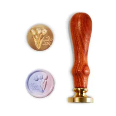 ZYAIRE シーリングスタンプ チューリップ シーリングワックス スタンプ 立